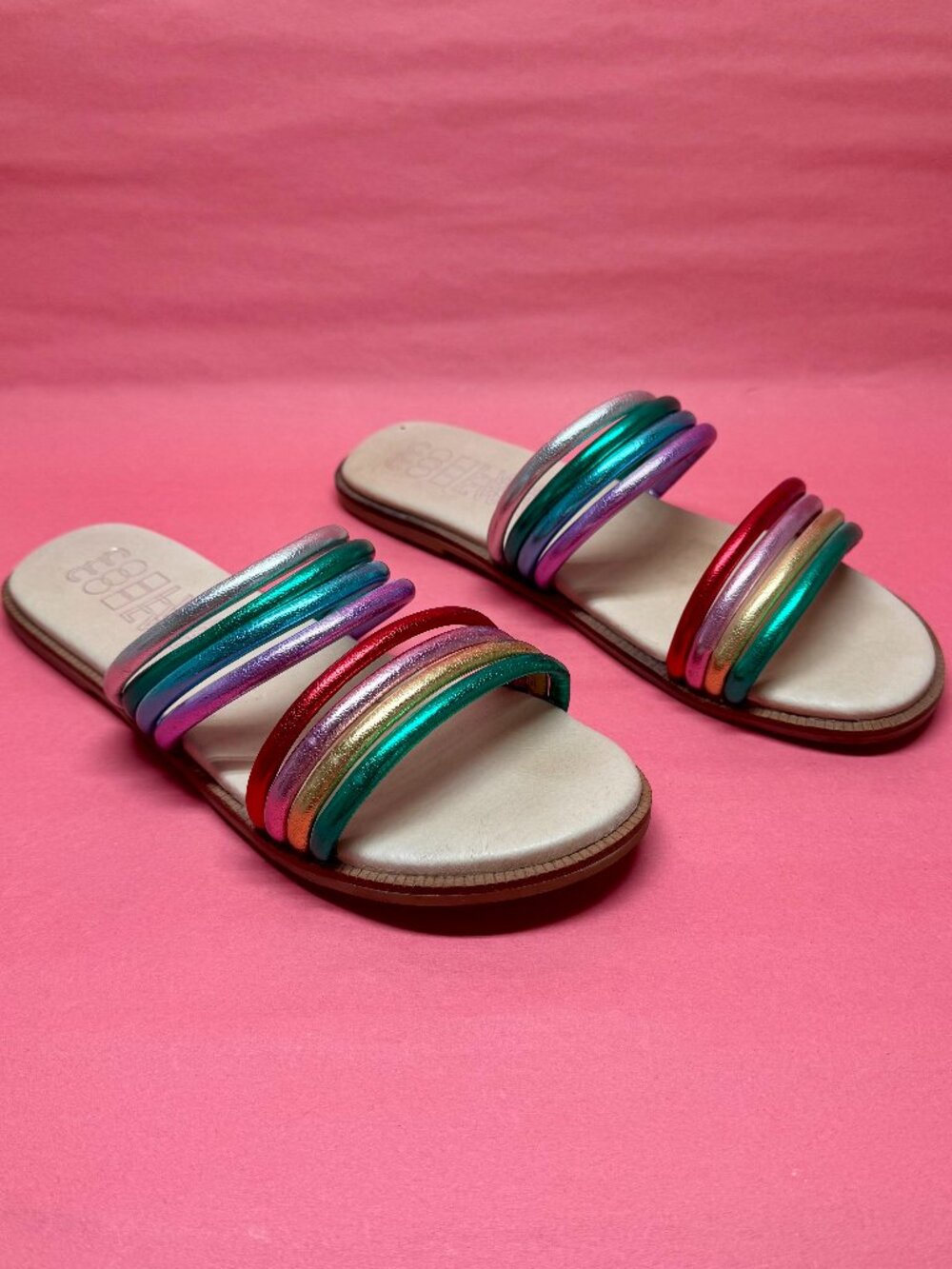 VTG COOLWAY RAINBOW METALLIC SANDALS EU 39/ US 8